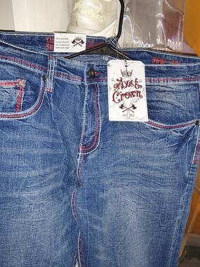 New Mens Axe & Crown Strait Leg Jeans 36x32 NWT